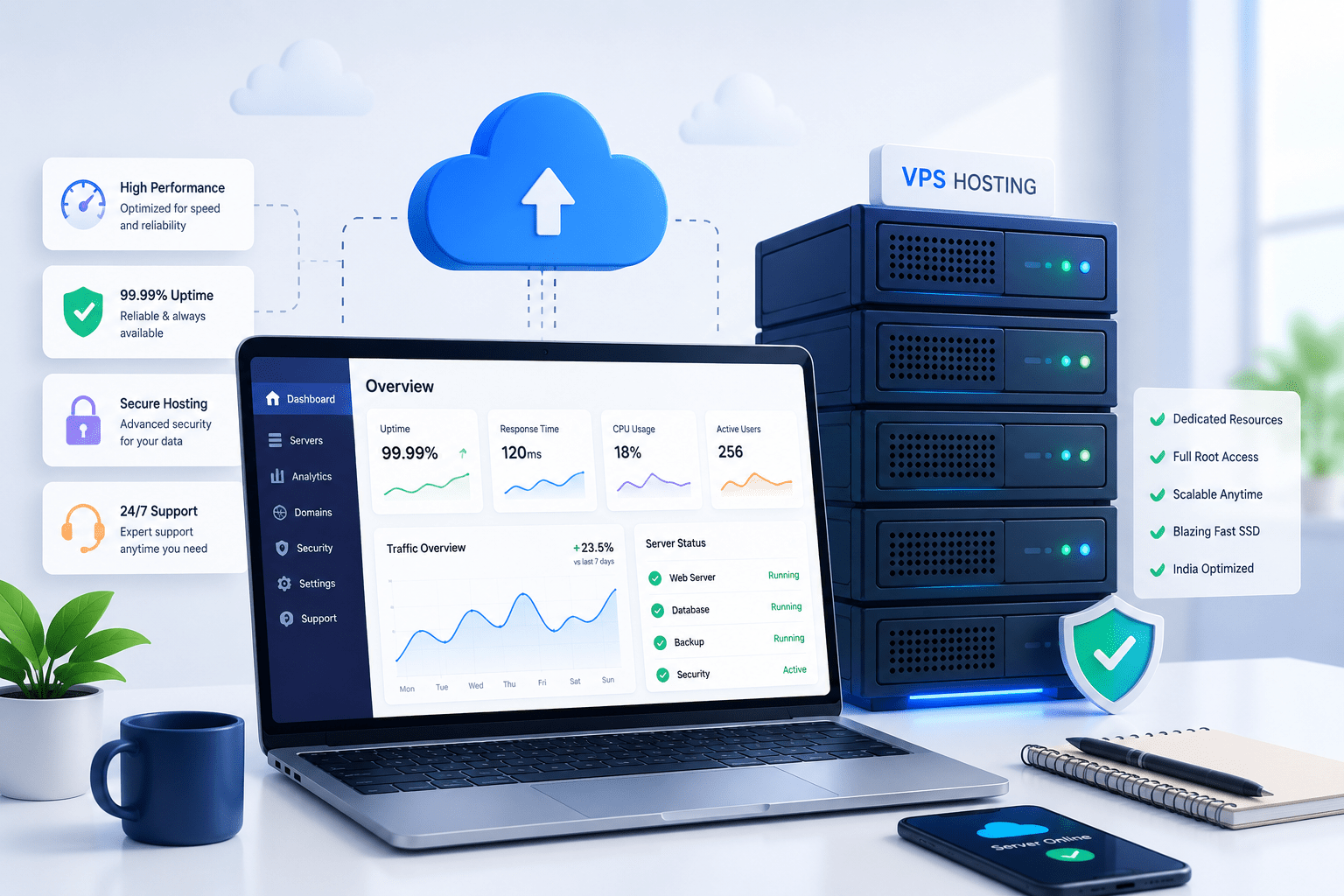 Best VPS Hosting in India (2026): Complete Comparison of Speed, Price & Uptime for Startups