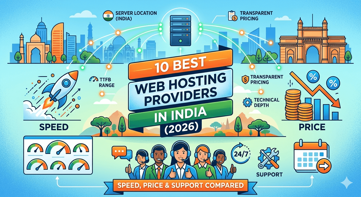 10 Best Web Hosting Providers in India (2026): Speed, Price & Support Compared