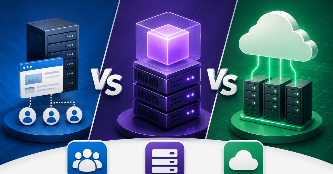 Shared Hosting vs VPS vs Cloud Hosting